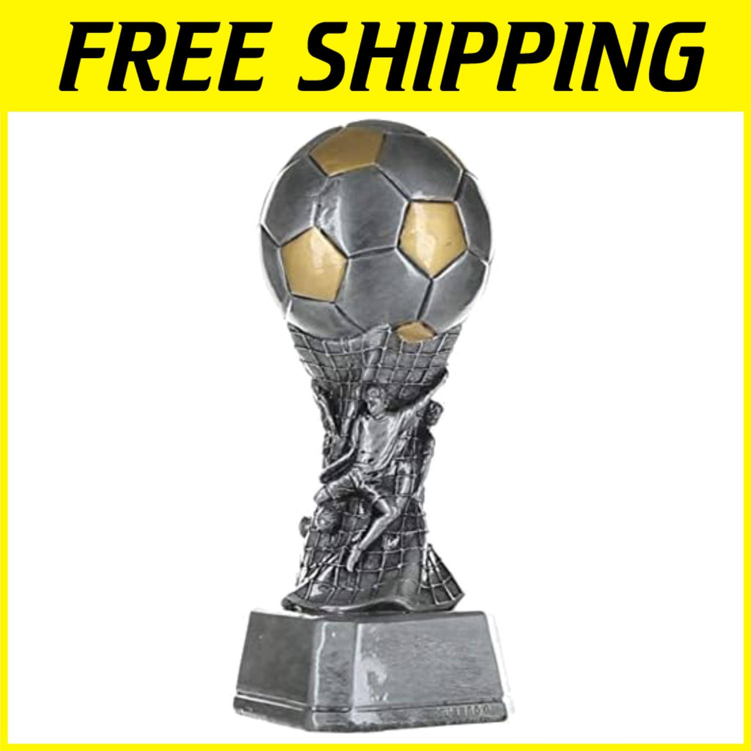 Soccer Tournament Trophy - Engraved Plate 9"