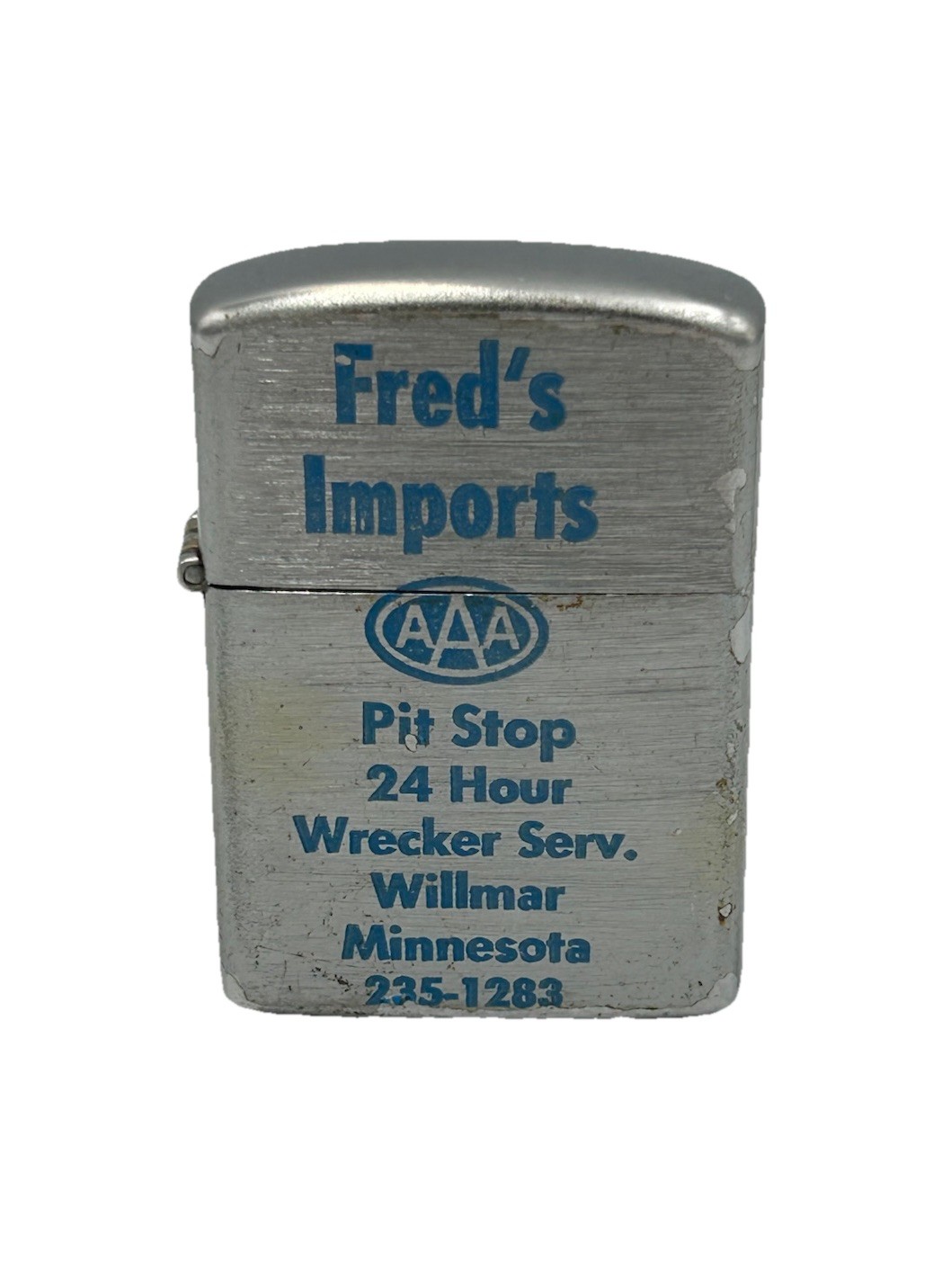 Vintage Unbranded Wind Proof  AAA Lighter Used Untested Chrome Japan No Spark