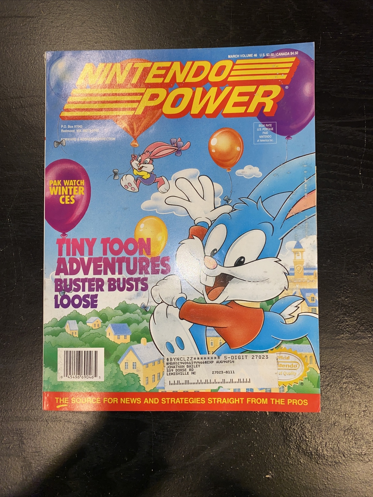 Nintendo Power Volume 46 Tiny Toon Adventures: Buster Busts Loose