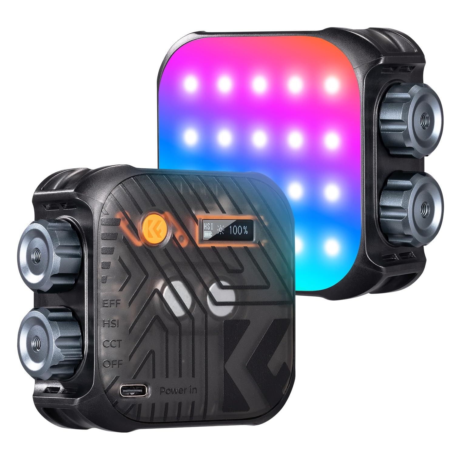 K&F CONCEPT RGB Video Light, 360° Full Color Portable Photography Light, LED ...