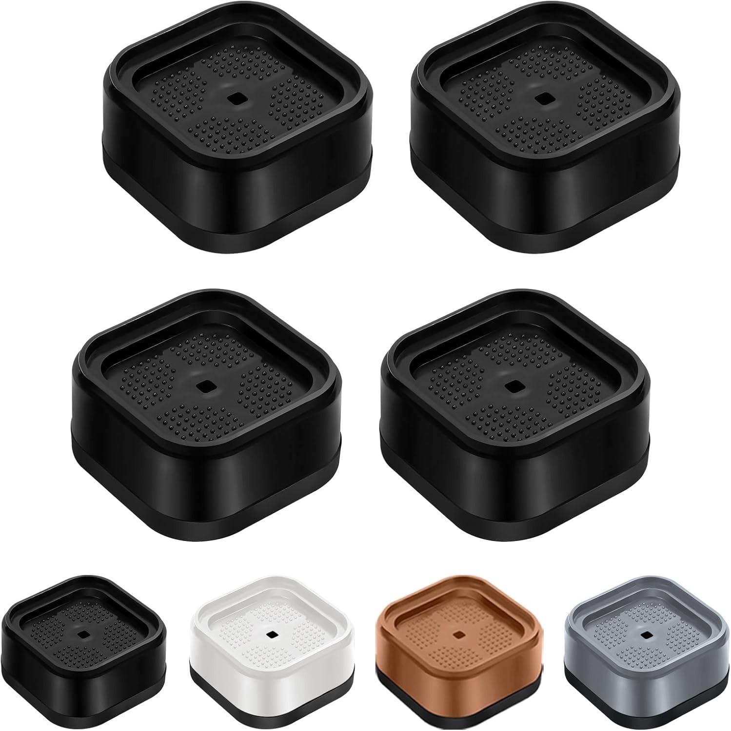 4 Pack Adjustable Bed Risers for Safe, Elevated Furniture - 1" to 2.8" Height