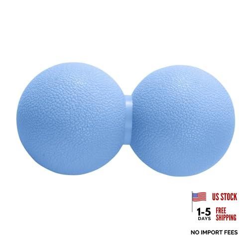 Double Lacrosse & Micro-Elastic Peanut Massage Ball - Myofascial Release - Blue
