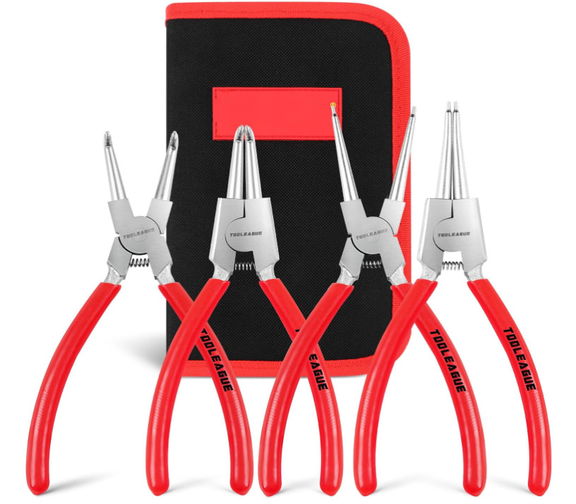 Juego De Alicates Para Anillos De Presion De 4 Piezas, Alicates Para Anillos...