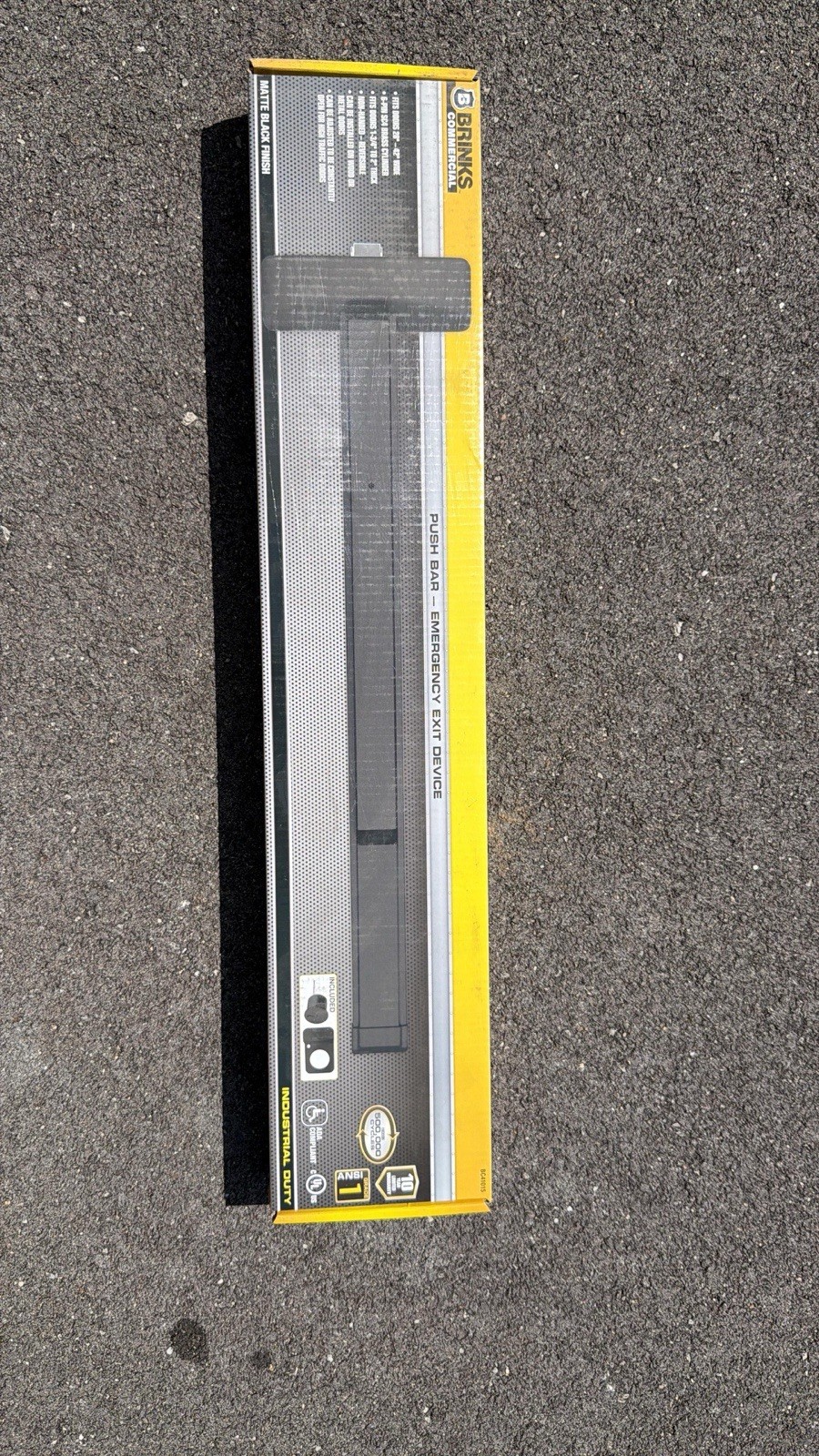 Brinks Matte Black Steel Exit Device Model Bc41015 For Doors 28-42 Inches