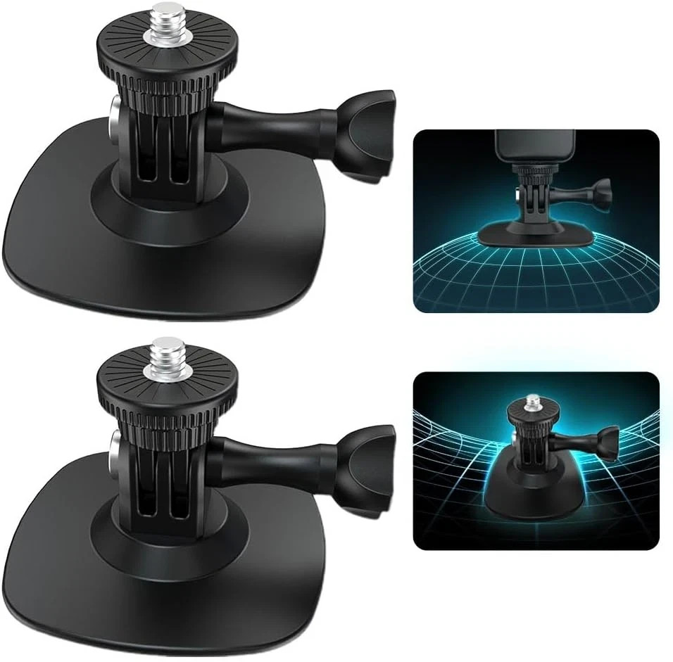 Flexible Adhesive Mount Kit - Compatible with Gopro & Insta360 Helmet Side & Che