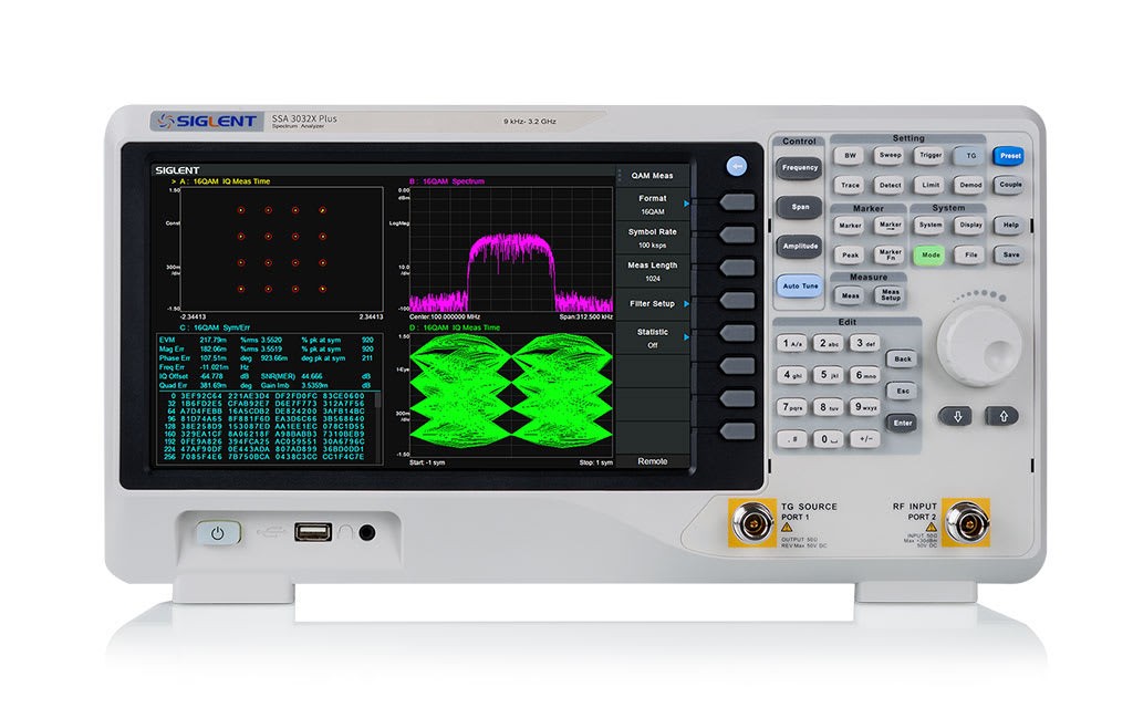 Siglent SSA3032X Plus Spectrum Analyzer 9kHz-3.2GHz RF Signal Analyzer