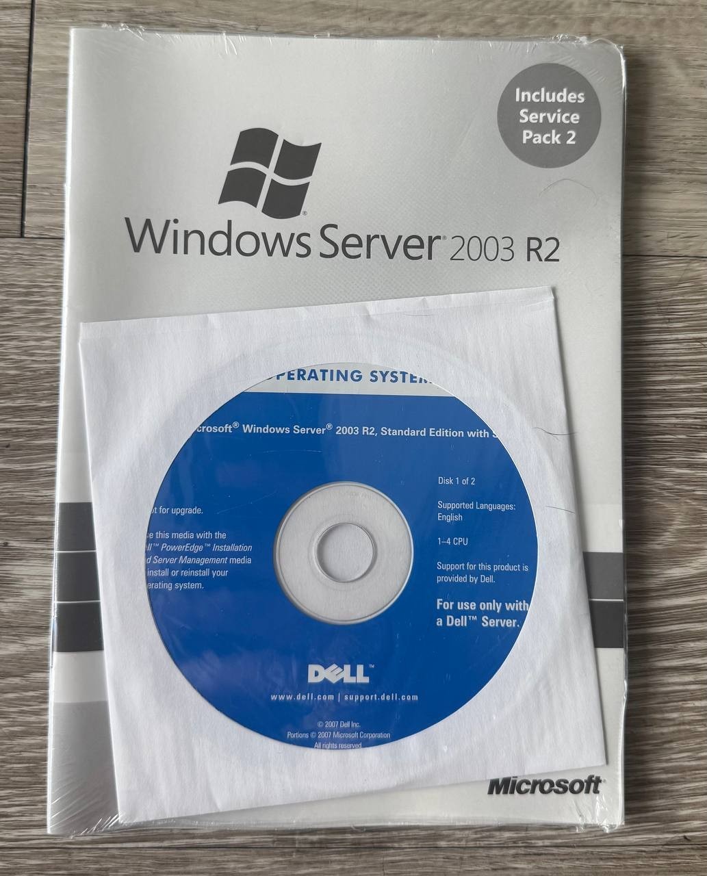 Microsoft Windows Server 2003 R2 Standard Dell OEM New Sealed CD Set