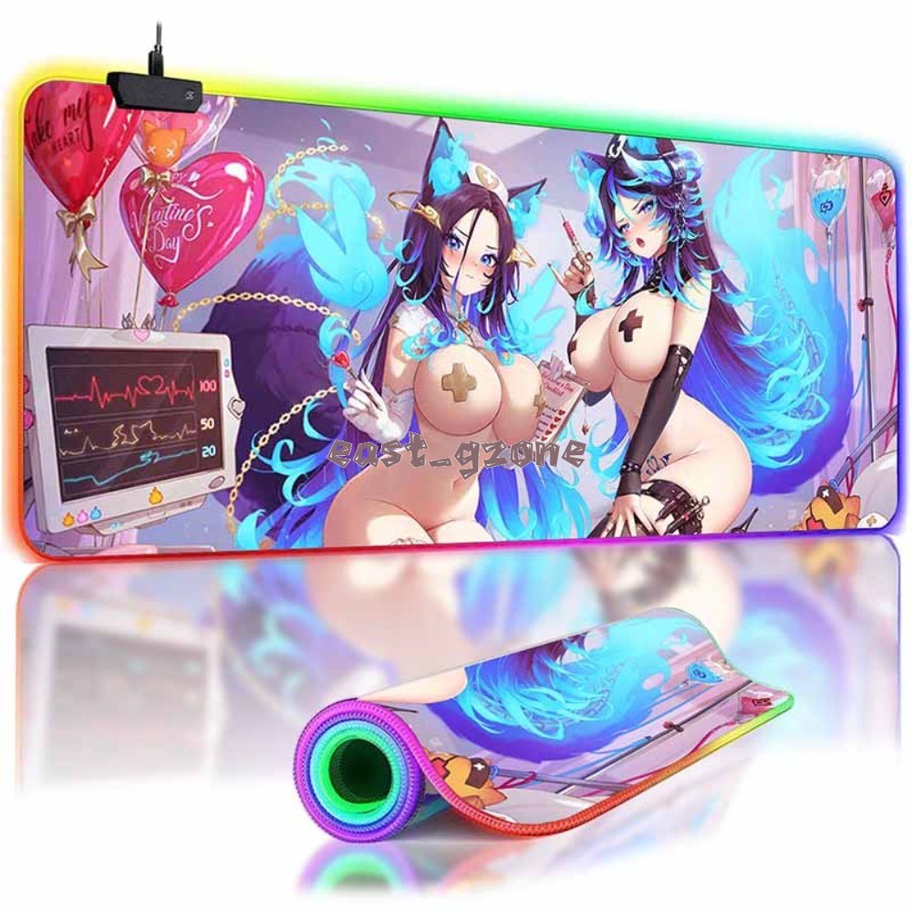 Anime Waifu Cups S4 Sexy RGB VTB Sinder Mouse Pad Season 4 LED Keyboard Mat