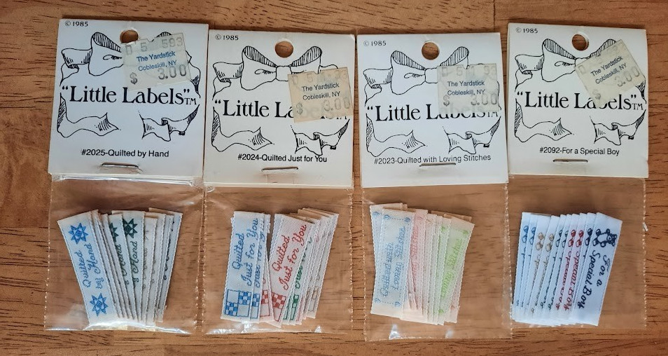 4 Packs Sew On Quilt Sewing Labels 10/Pack Sealed Little Labels Jane Macpherson
