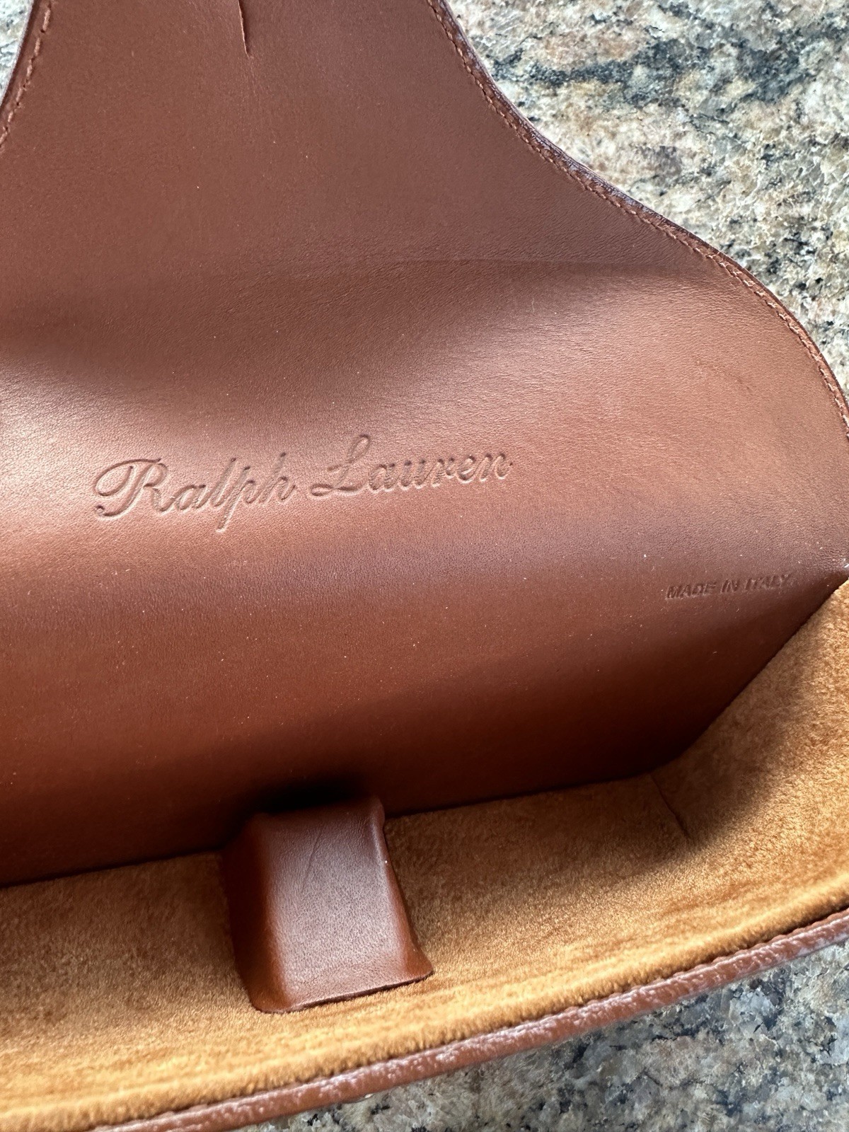 Ralph Lauren Purple Label Sunglasses Hard/soft Case Cognac Authentic