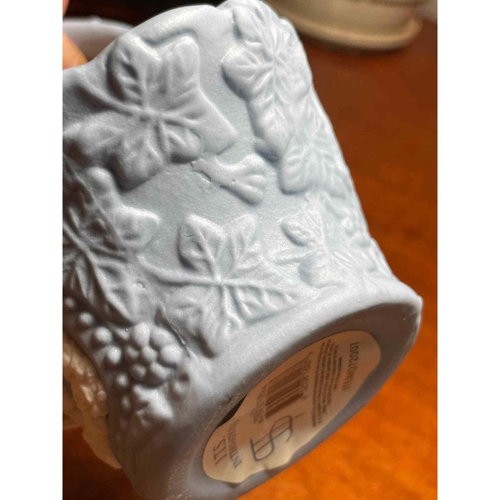 Blue JTS International Jasperware Cameo Basket