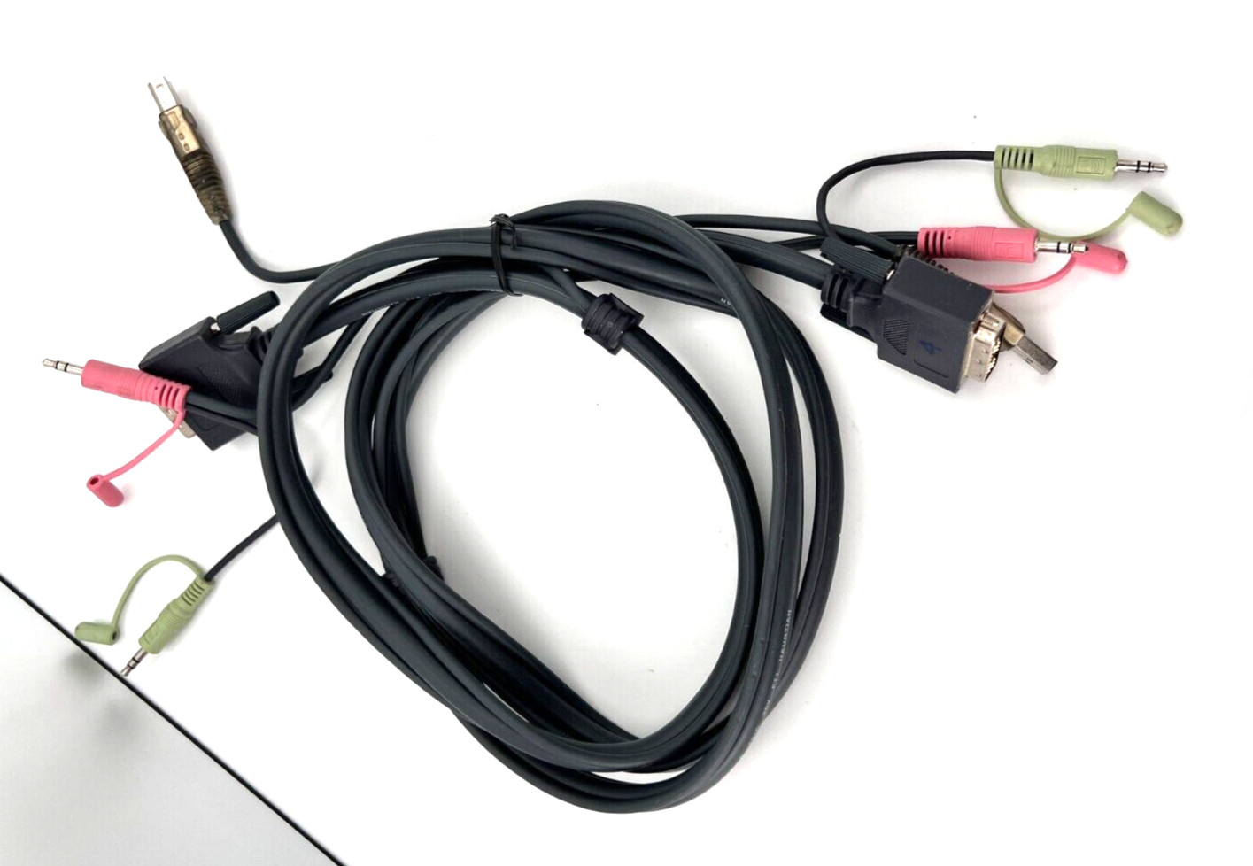 KVM DVI Audio Video Adapter Cable With Jack And USB Keyboard 2M