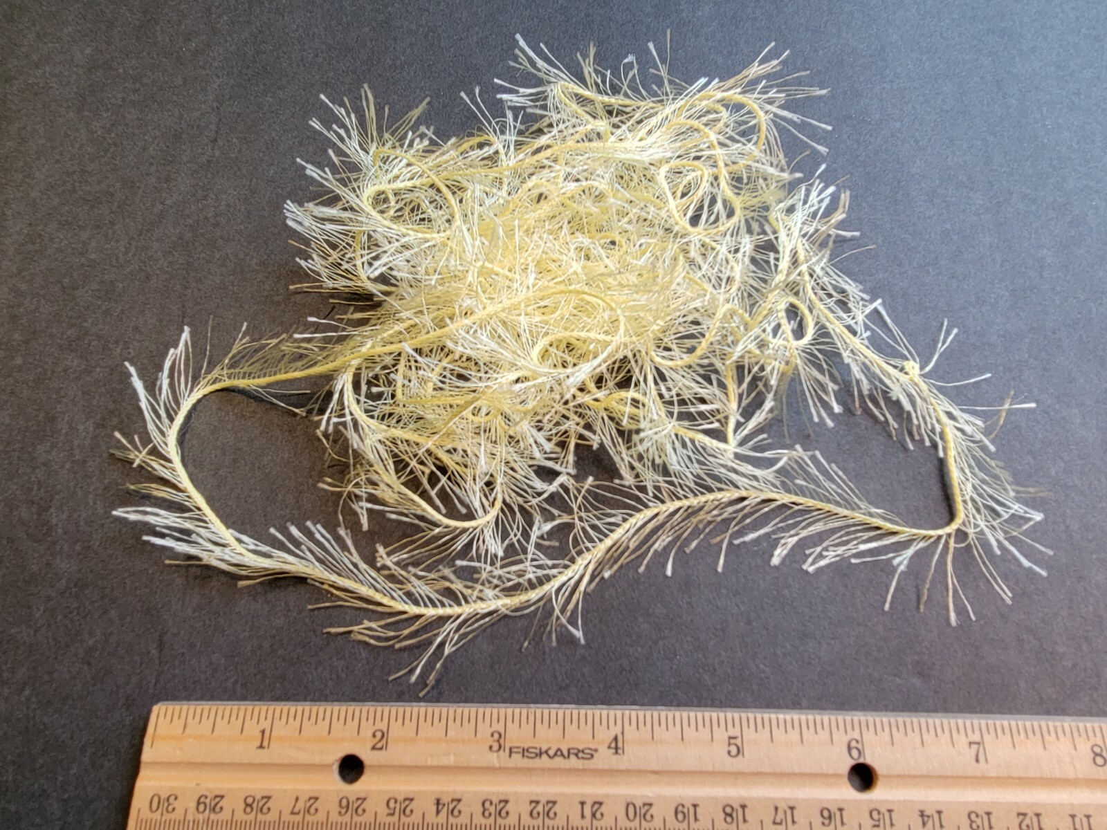 4 Yards LIGHT YELLOW Crystal Ice Hackle Feather Replacement Fly Tying