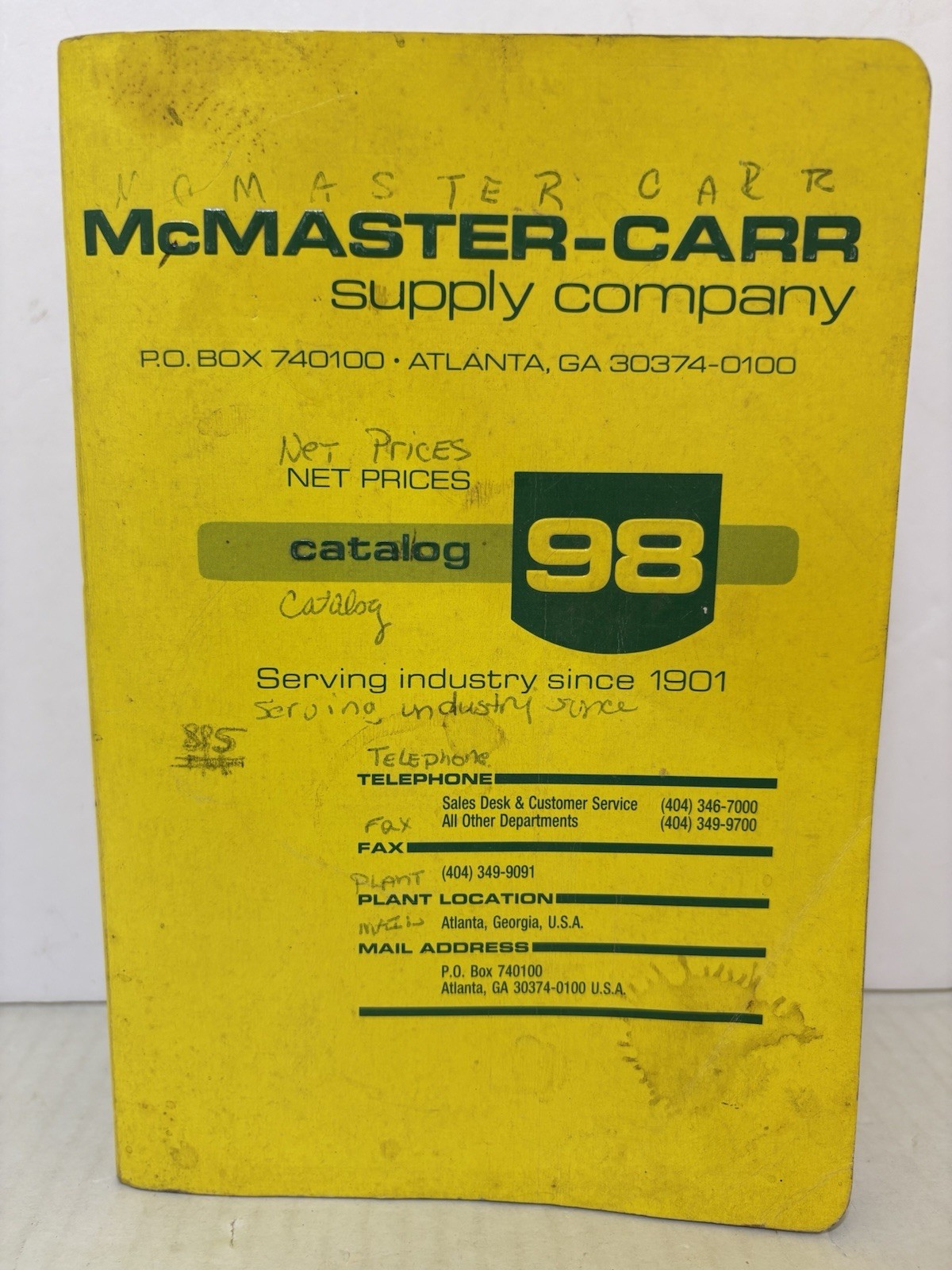 McMaster Carr Catalog 98 - Atlanta Edition - Vintage 1992