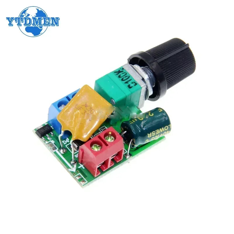 Mini PWM DC Motor Speed Controller  3-35V 5A 90W Speed LED Dimmer