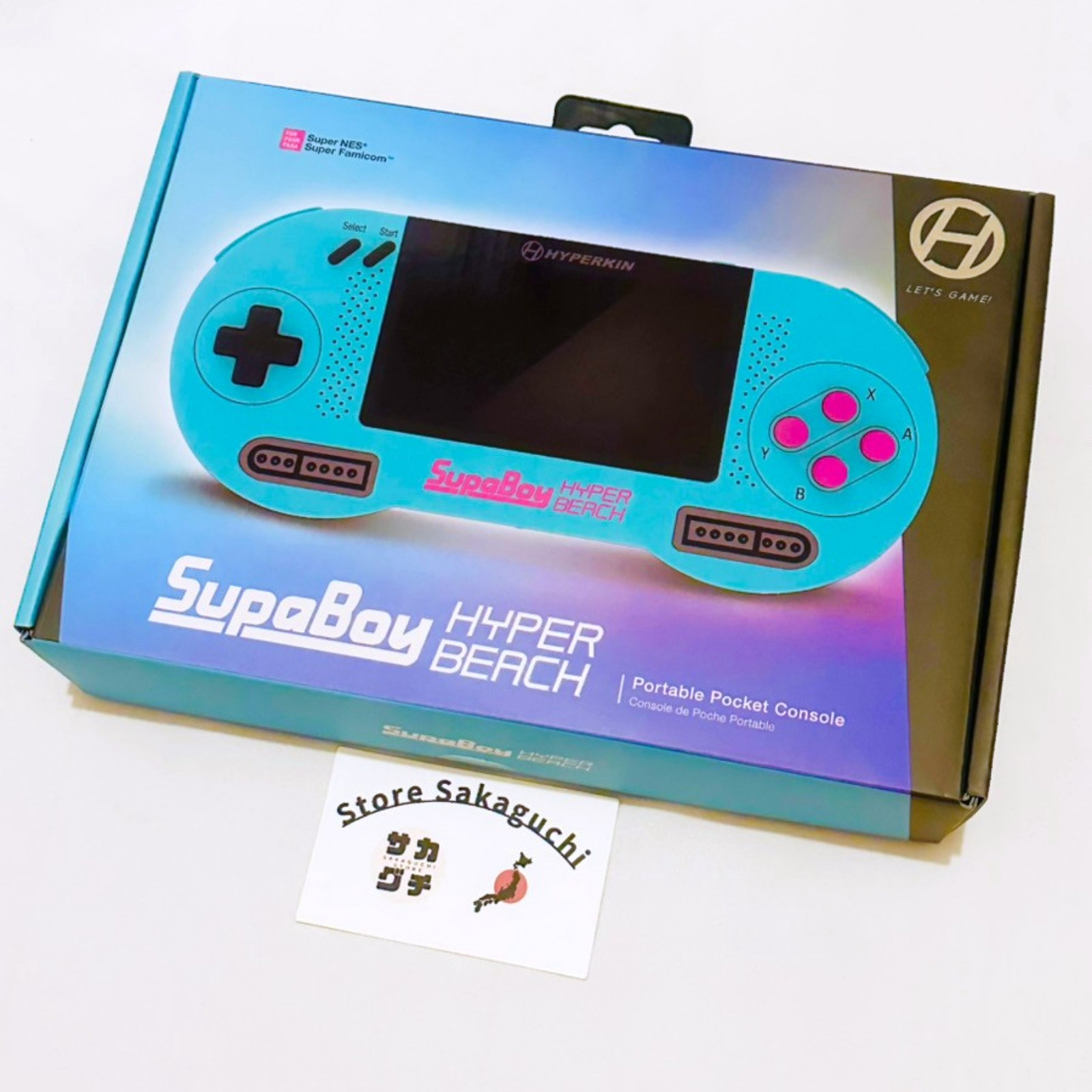 Hyperkin Supaboy Hyper Beach Portable SNES Super Nintendo Console 4.3in NTSC PAL
