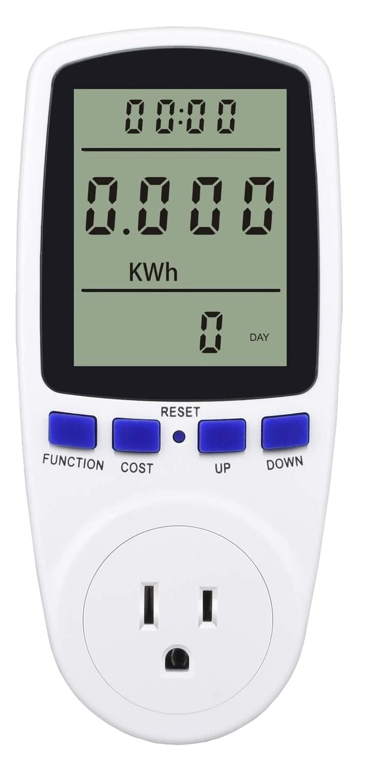 Watt Meter, Plug-in Socket Power Meter, Auto Cost Calculator, Backlit Large D...