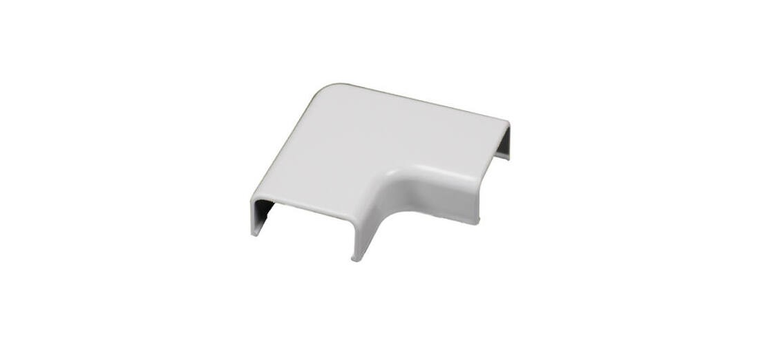 Wiremold C56 Wireway Elbow, Flat, Plastic, White