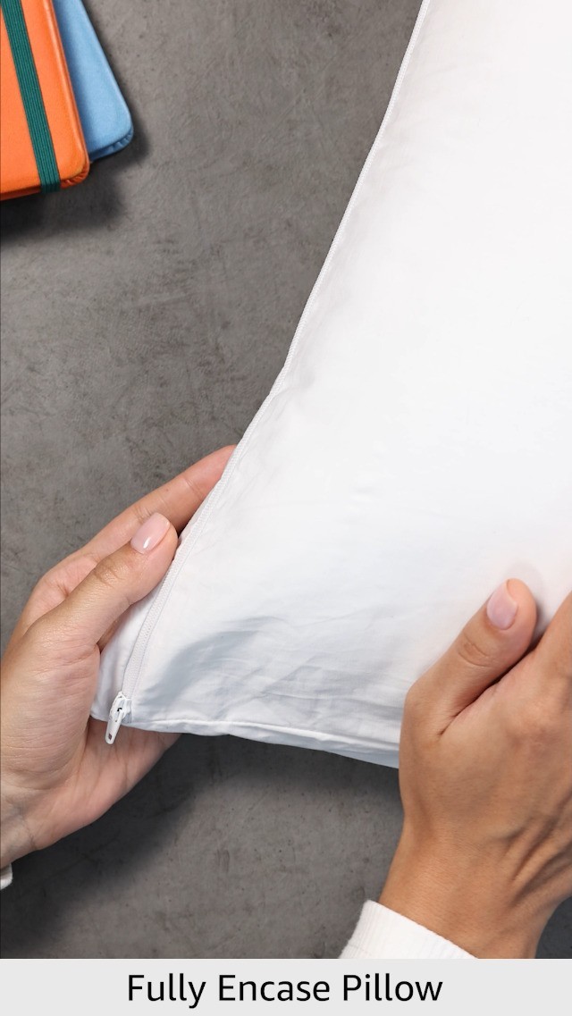 Pillow Protector Standard Cotton 300 Thread Count Hypoallergenic Zippered