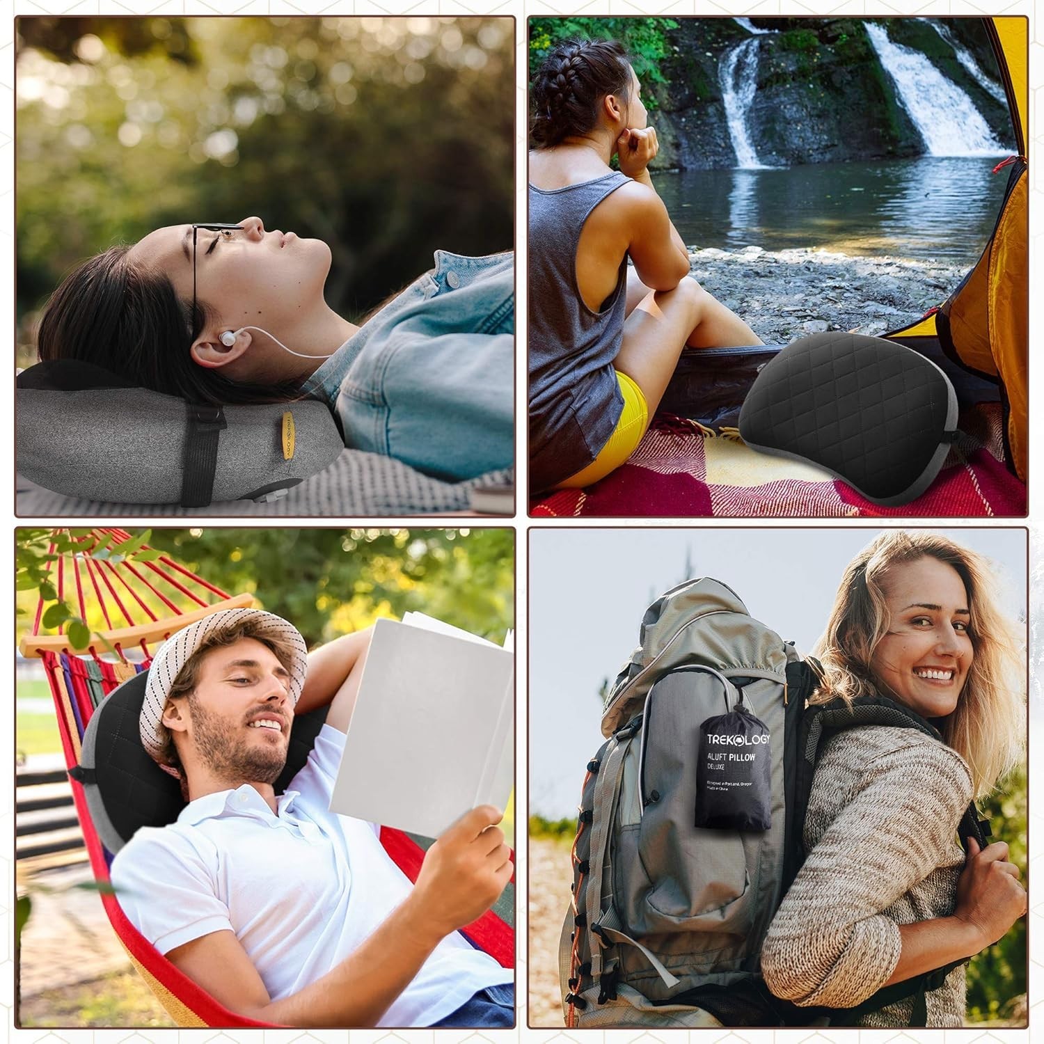 Compact Inflatable Camping Pillow with Removable Cover for Ultimate Comfort