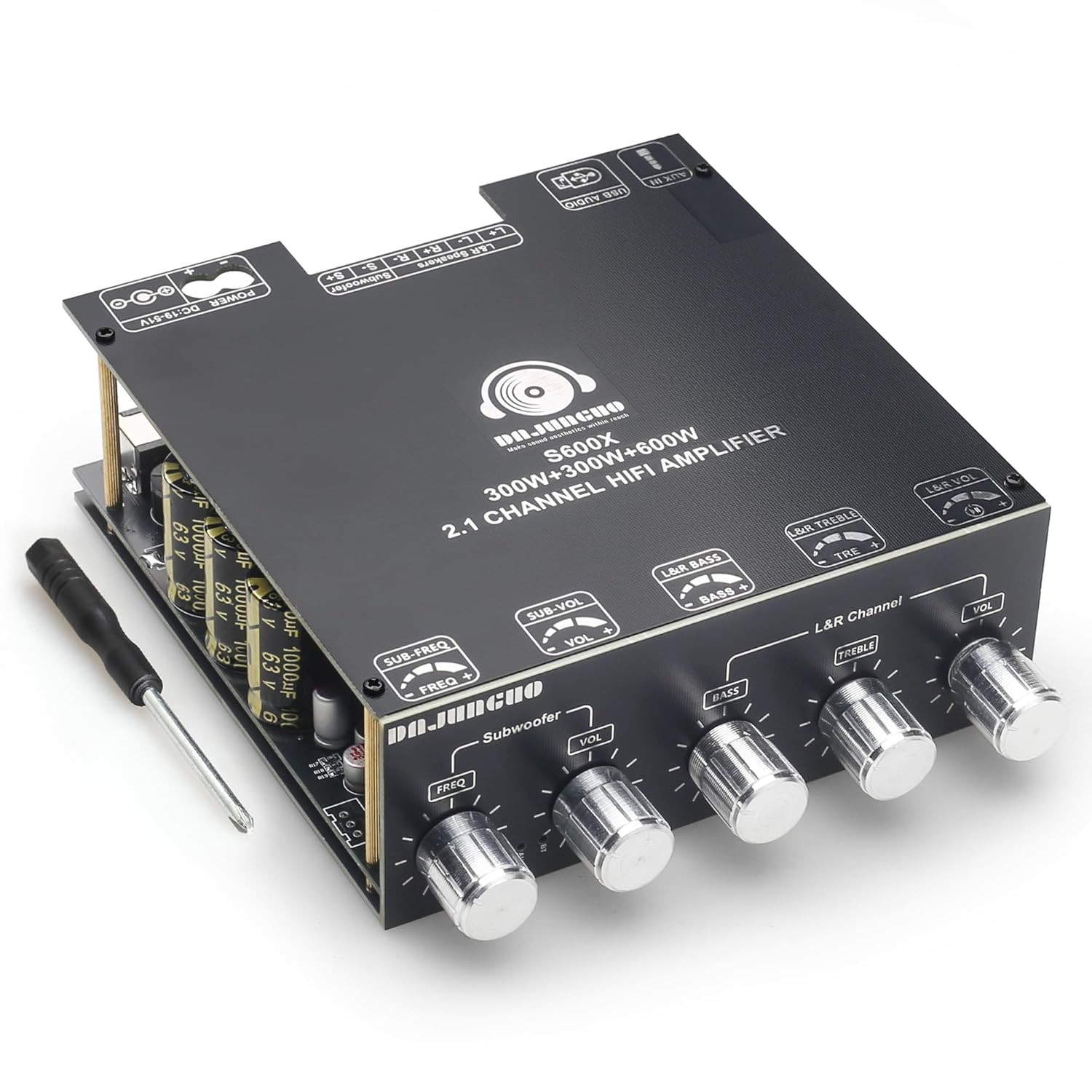S600X 2.1 Channel Amplifier Board 300W+300W+600W Power Output,Tpa3255 Chip,Bluet