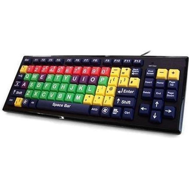 Ergoguys MON2MIX-UCUS Multi Color Kids USB Keyboard with Extra Large Keys