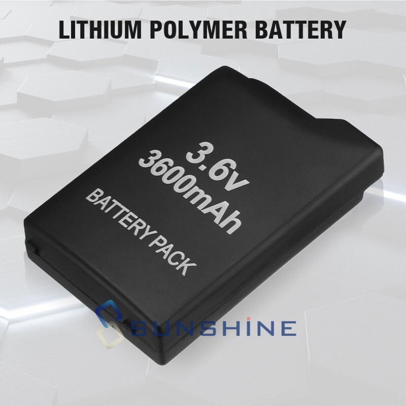 3600mAh Battery for PSP 2000 2006 3000 & Wall Charger Pack Rechargeable Replace