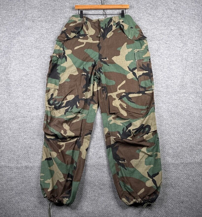 Military Pants Large Long Woodland Camo Cold Weather Field Combat Trouser 32x32