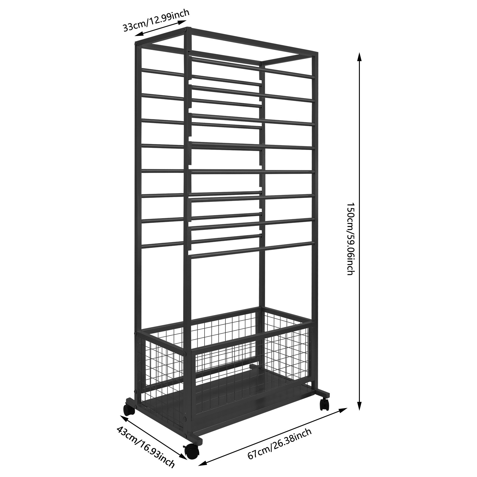 16-Layer Ribbon Display Rack Organizer Rack Storage Shelf Multi-Tier Organizer