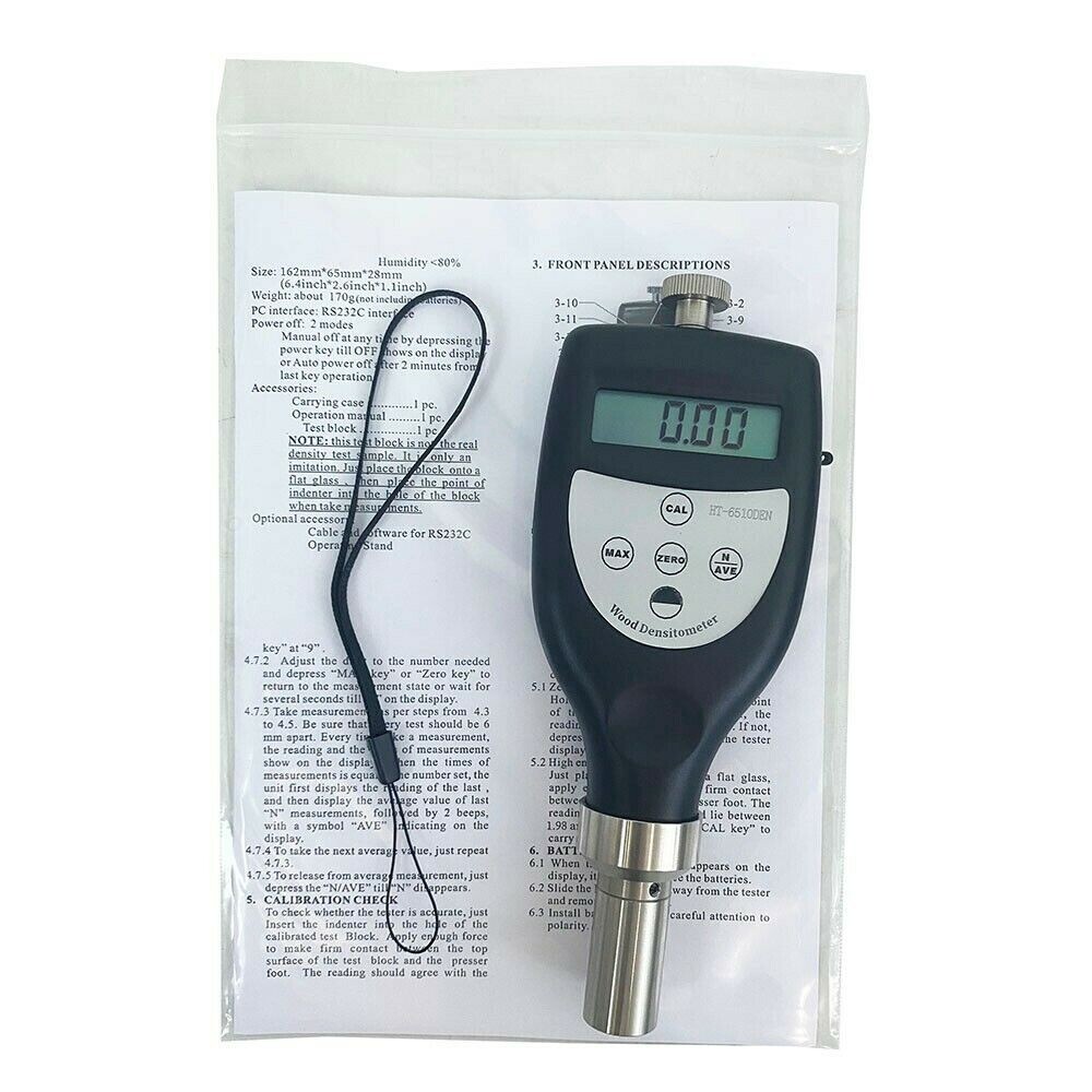Digital Wood Densitometer Density Meter with Under-voltage Alarm Function