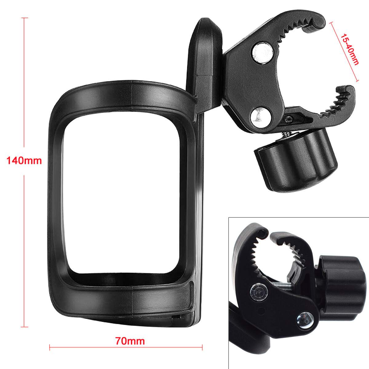 Beverage Cup Holder For Wheelchair Walker Rollator Stroller Bicycle Universal