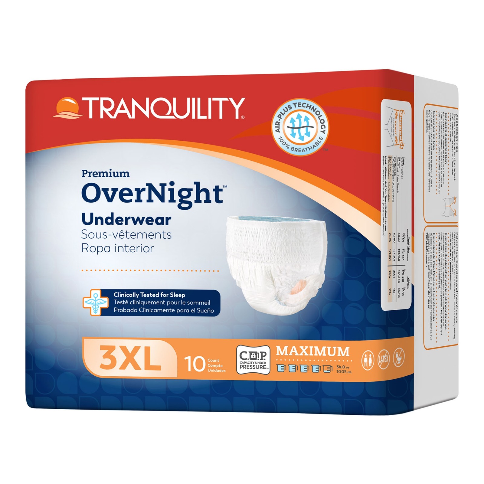 Tranquility Disposable Underwear 3X-Large 65 40 Ct