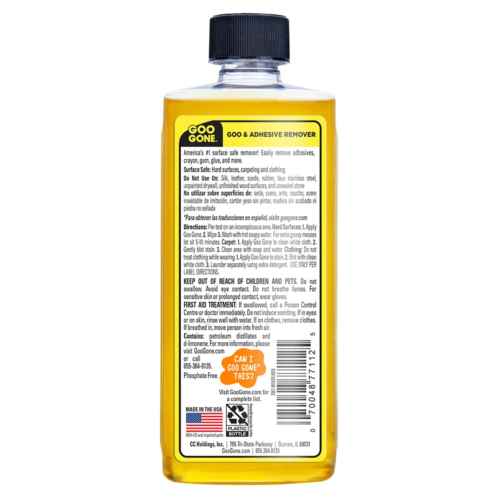 Goo Gone Original Liquid - 8 Ounce - Surface Safe Adhesive Remover Safely