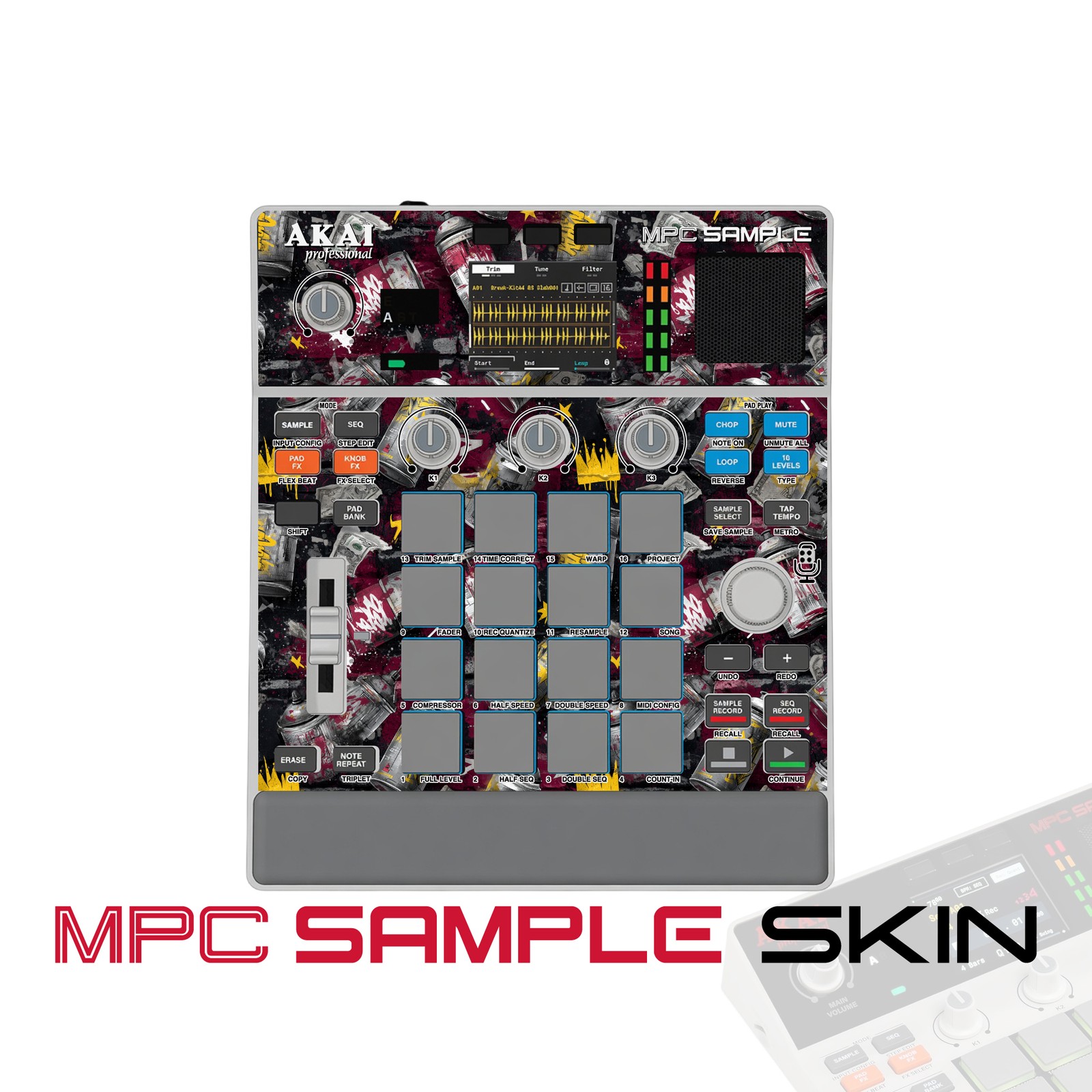 Akai MPC Sample Skin / Spray Can Riot