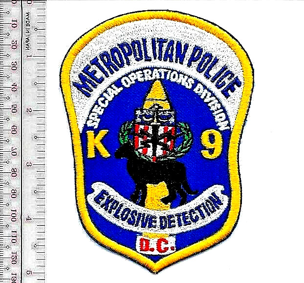 K-9 PD Washington DC Dept Special Operations EOD Canine Unit Officer NO TARIFF