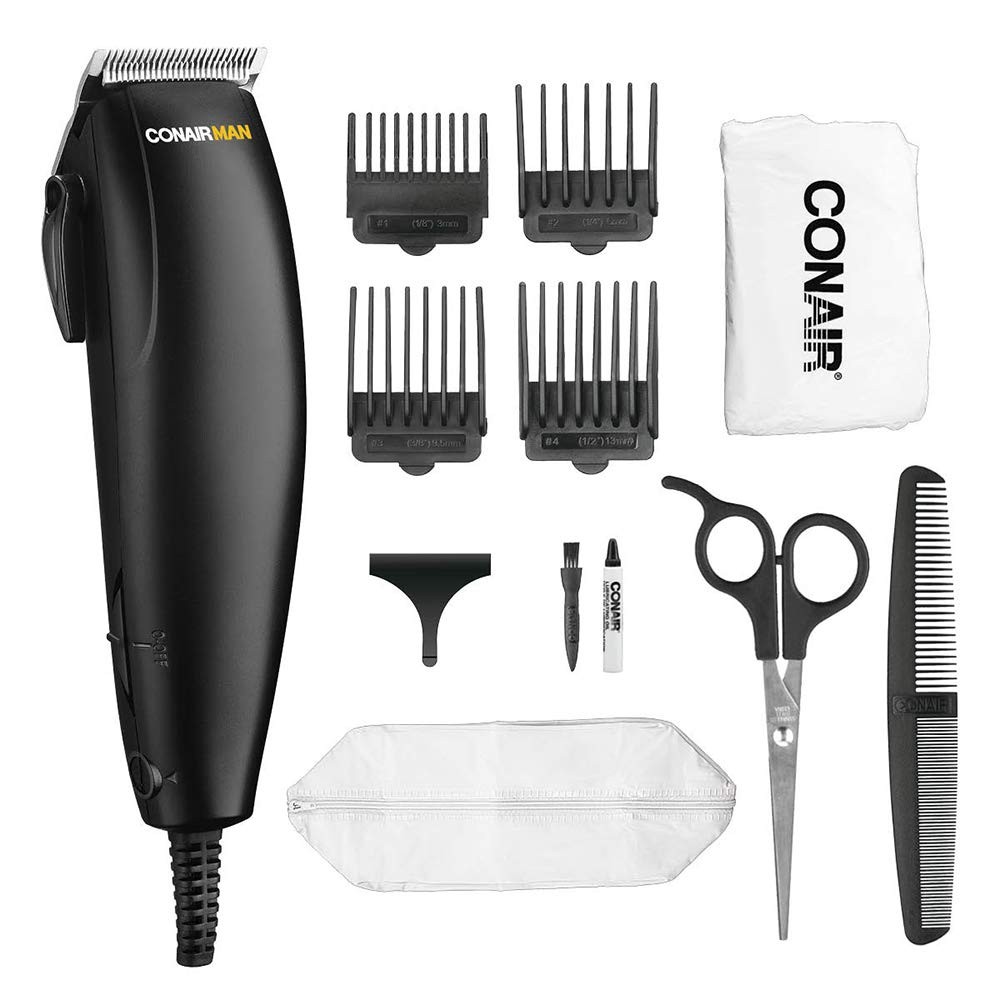Conair HC102RGB universal dual-voltage 12 piece simple haircut kit, 10.40 Oun...