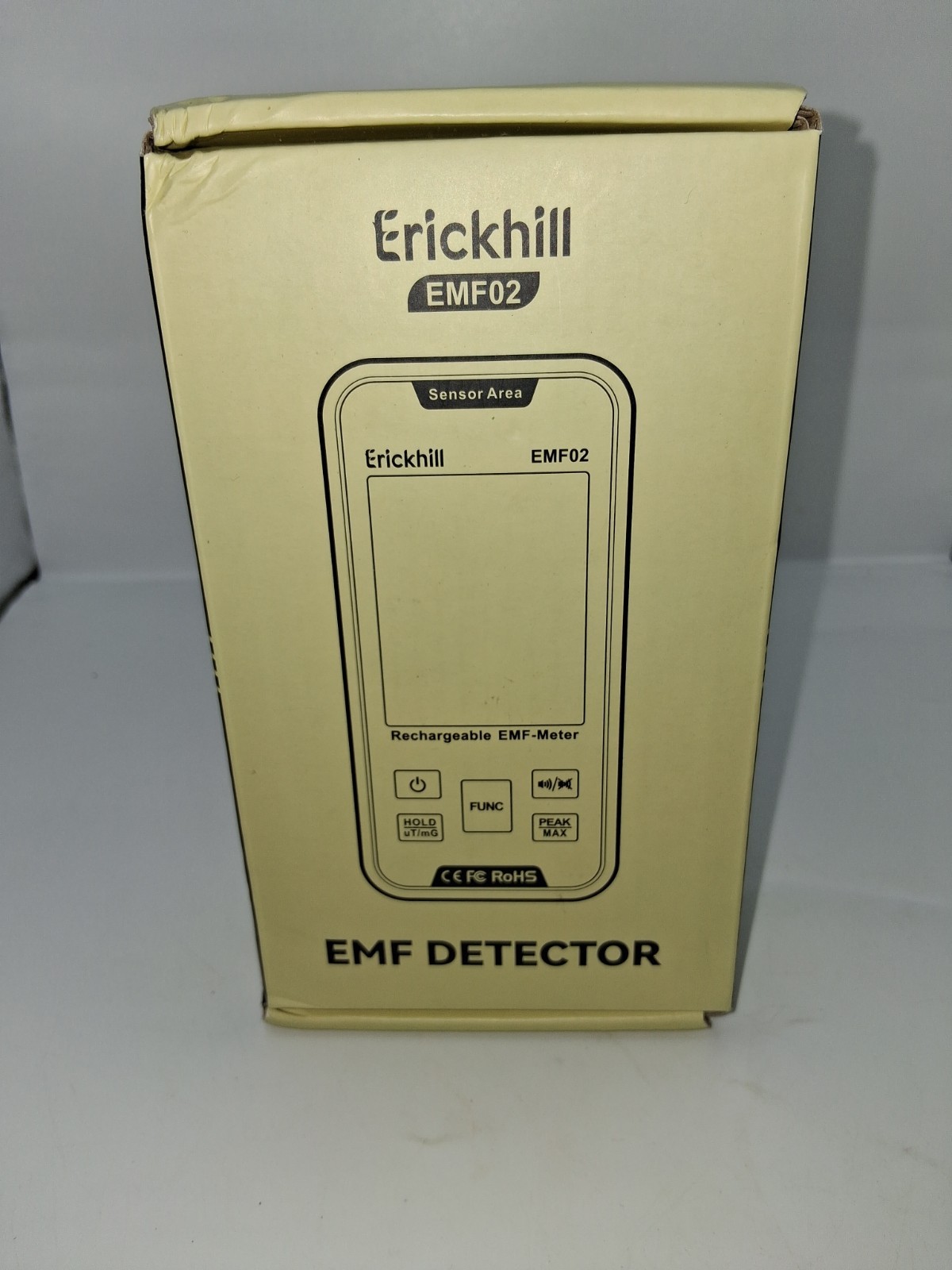ERICKHILL 3‑in‑1 EMF Meter and Radiation Detector for RF, EF, MF, & WiFi Signal