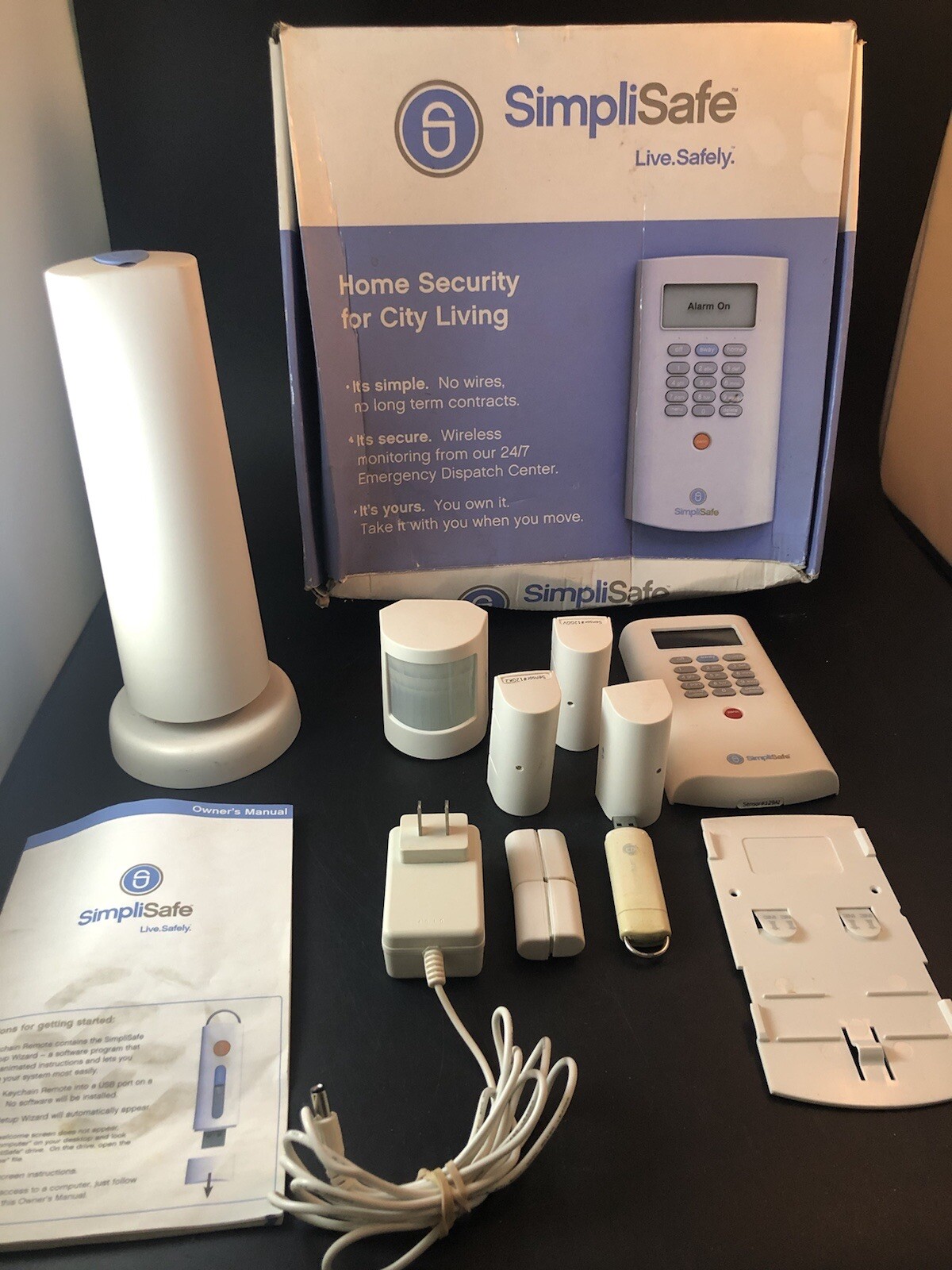 SimpliSafe Home Security System Piece Original White Works Vg3