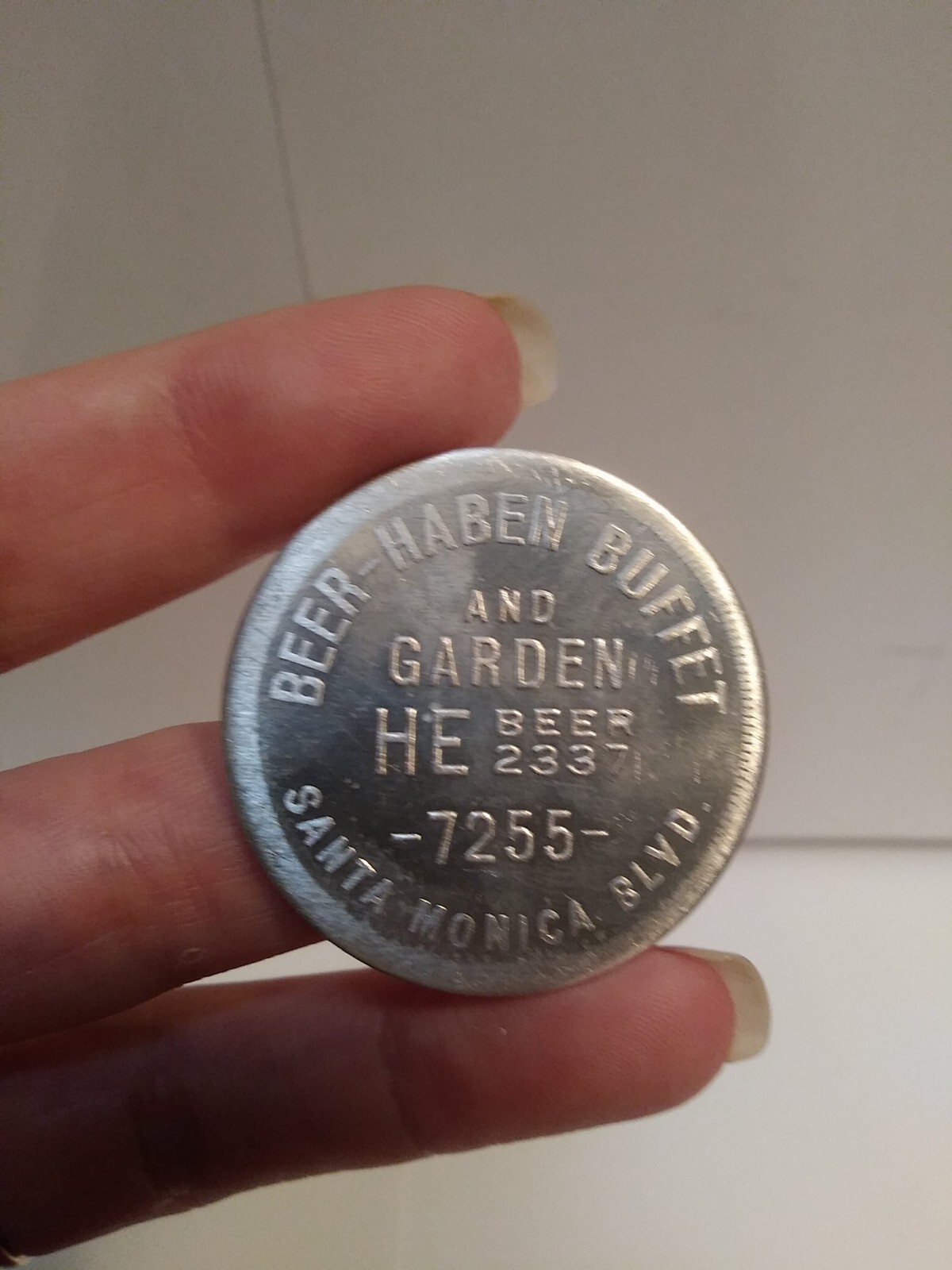 Vintage Beer-Haben Buffet & Garden Beer Trade Token Santa Monica, CA #406