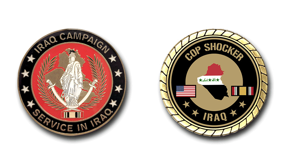 COP Shocker Iraq Service Challenge Coin