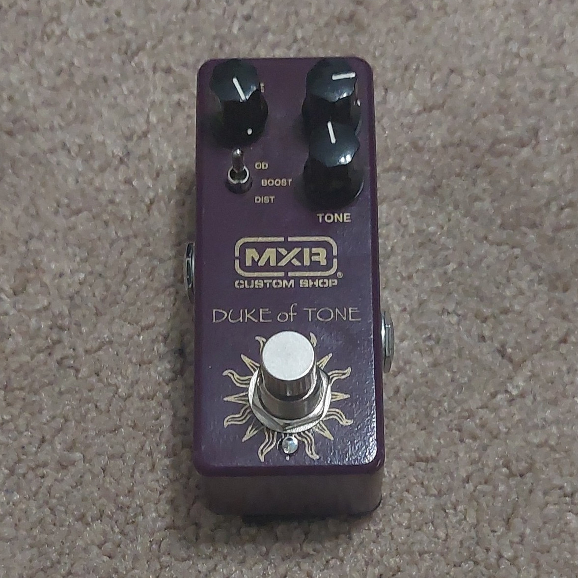 MXR Duke of Tone CSP039 Analog Overdrive Distortion Pedal for Electric Guitar