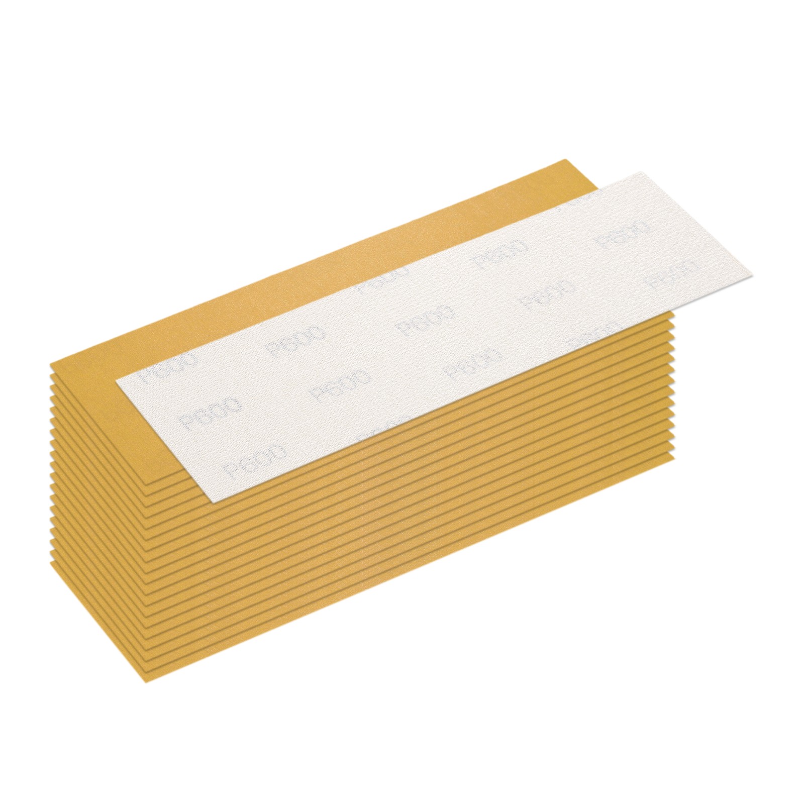 20 Pcs 600 Grit Dry Sandpapers, 2.75 x 9 Inch Sand Papers, Gold