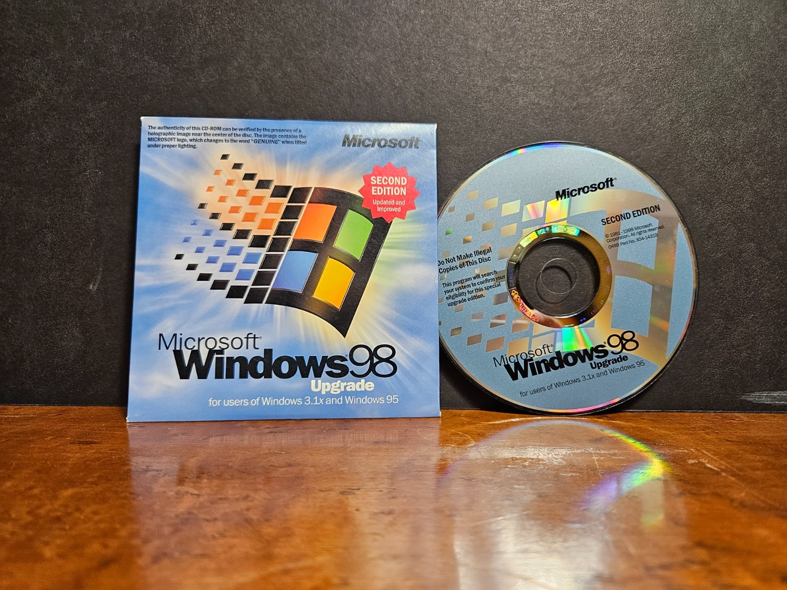 Microsoft Windows 98 Second Edition Upgrade CD X04-14377 Win 98 SE