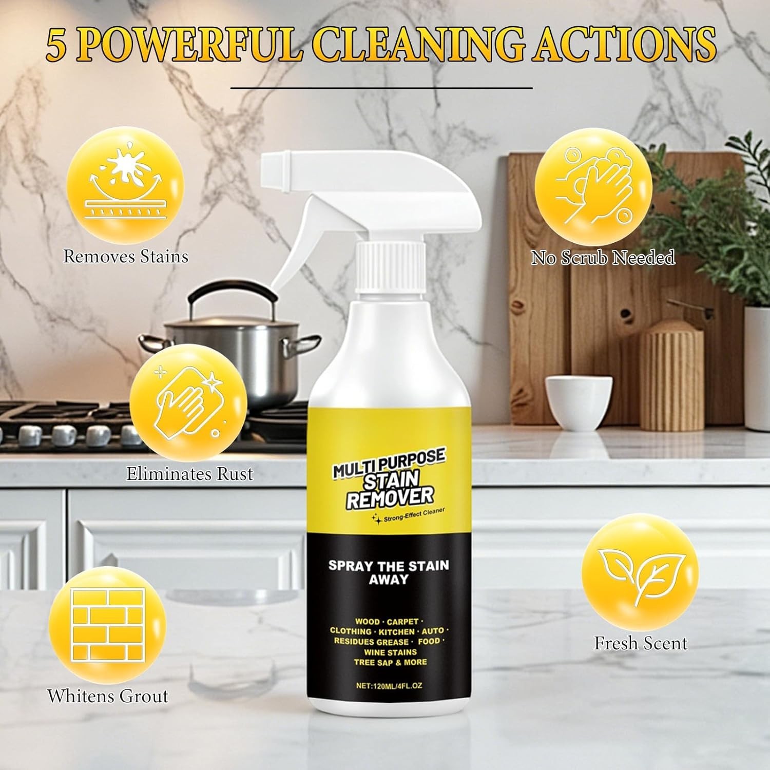 2Pcs Alien Multi-Purpose Stain Remover, All Purpose Cleaner Spray Powerful Clean