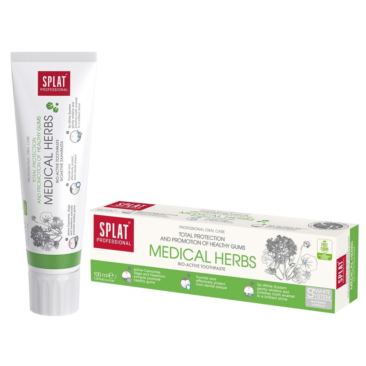 SPLAT MEDICAL HERBS Toothpaste - Comprehensive Protection, Healthy Gums 100ml