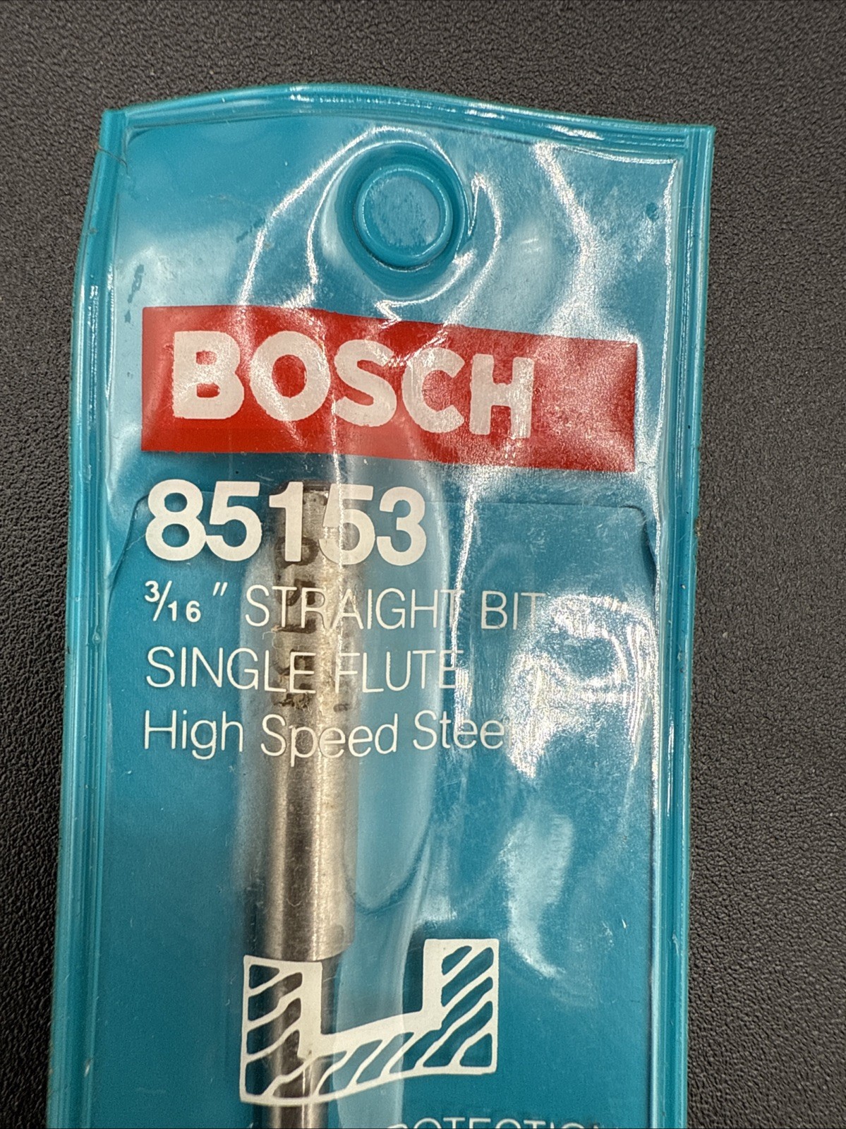 Bosch 85153 High Speed Steel Single Flute Straight Bit, 3/16-Inch