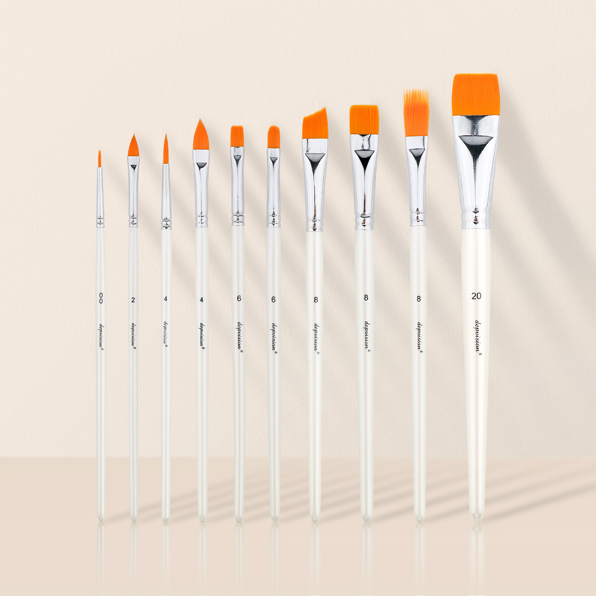 10 pcs Professional Face Paint Brushes with Face Paint Rainbow Cake Water Based
