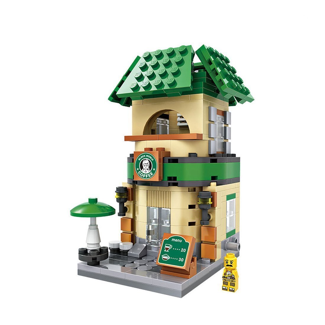 Street View Starbucks LOZ Diamond Building Blocks iBlock Fun 1608