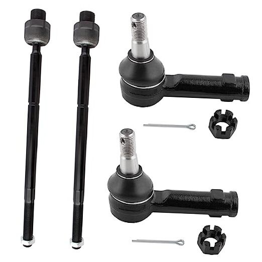 4pcs Front Inner Outer Tie Rod End Links Fit for Dodge Ram 1500 2006 2007
