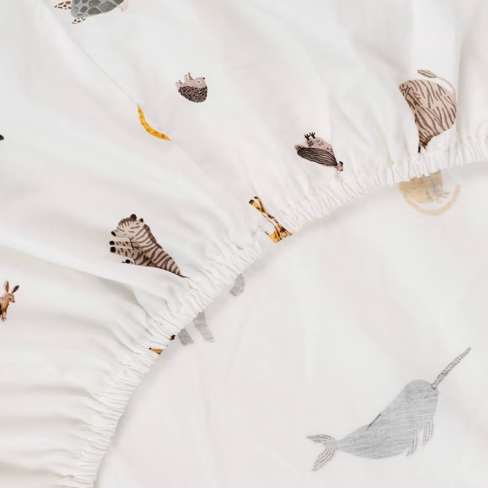 Gathre Menagerie Zoo Animals Sheet Set